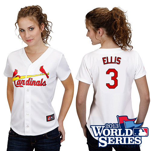 Mark Ellis #3 mlb Jersey-St Louis Cardinals Women's Authentic Road Gray Cool Base Baseball Jersey
